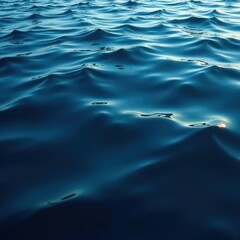 Naklejka premium Dark blue, textured water, strong ripple pattern, high resolution, indigo