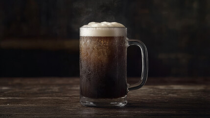 Alcohol beer vector illustration refreshment brewery and party dark beverage mug frosty craft drink.