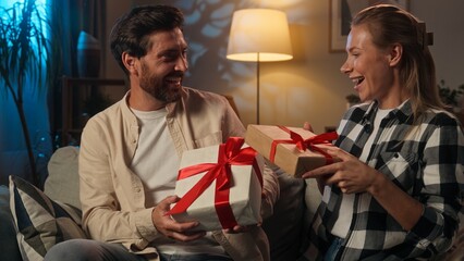 Caucasian man woman love affection couple guy girl lovers happy family boyfriend girlfriend give...