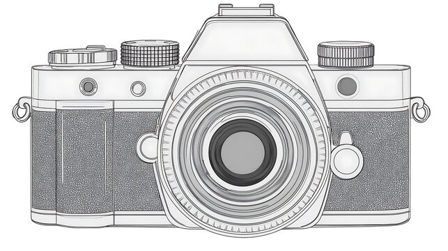 Camera illustration for photography design