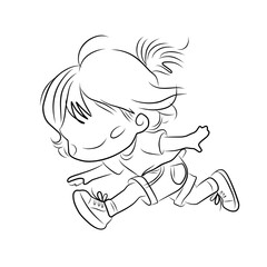 cute little girl running