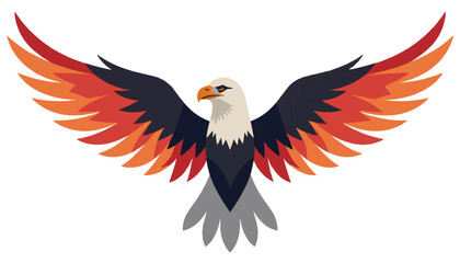 Fototapeta premium Eagle soaring majestically with outstretched wings
