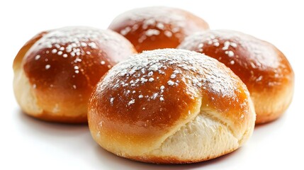 Sweet Buns Isolated on White Background