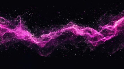 Electric Flow of Pink and Purple Particles Dancing Against a Dark Universe Background