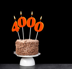 Number of followers or likes - Candle number 4000