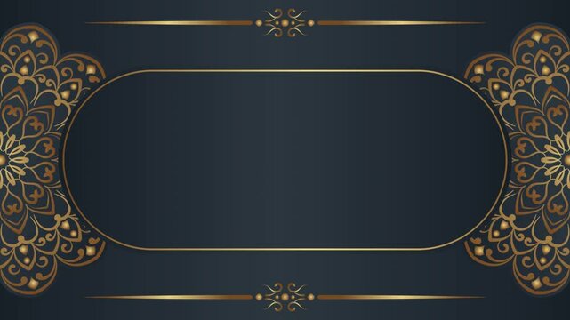 Golden mandala decoration background animation