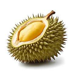 durian fruit isolated on white