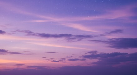 Fototapeta premium Serene twilight sky pastel hues softly painted. AI Generated