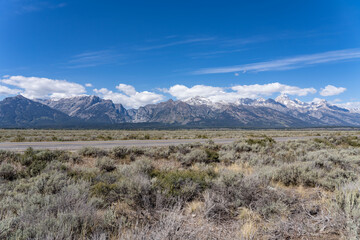 Teton Range.  Grand Teton National Park, Sleeping Indian Overlook, Teton County, Wyoming.  