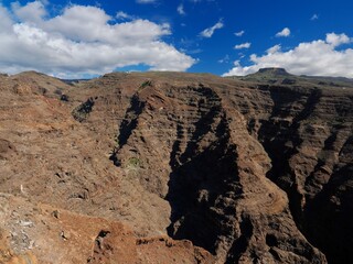 Barranco de Argaga with Fortaleza Rising in the Background, La Gomera, Canary Islands, Spain