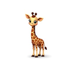 Obraz premium giraffe on white background