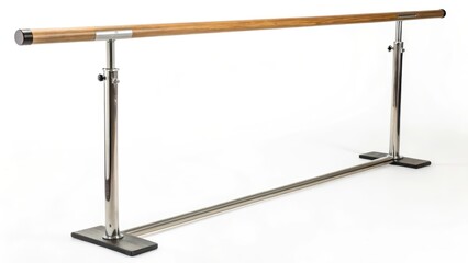 Ballet Barre on White Background