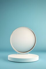 Elegant Minimalist Circle Display Stand Mockup