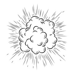 Comic boom effect. Cartoon. Bang and pow splashes. Hand drawn sketch doodle action effect.