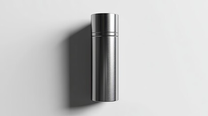 Stylish stainless steel thermos functional minimalism in modern home photography