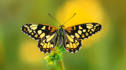 Fototapeta premium Colorful butterflies with abstract decorative pattern summer free fly present silhouette and beauty nature spring insect decoration. vector illustration.