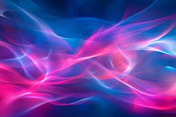 Futuristic Flow: Neon Light Trails in Abstract Waves