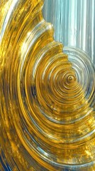 Golden Concentric Circles: A Visual Symphony of Abstract Art