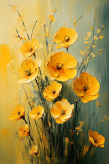 grunge floral background