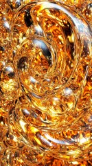 Stunning Liquid Gold Abstract Design: A Visual Feast