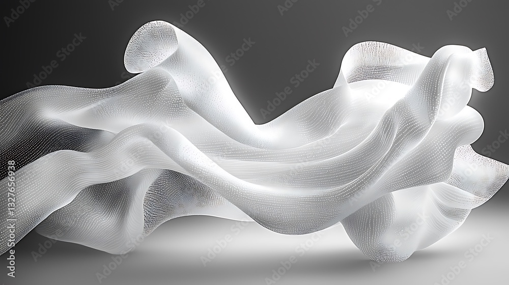 Poster white flowing fabric abstract texture background