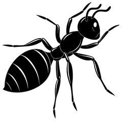 Ant tree black silhouette vector, Simple silhouette Design vector icon with white background. 