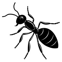 Ant tree black silhouette vector, Simple silhouette Design vector icon with white background. 