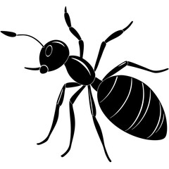 Ant tree black silhouette vector, Simple silhouette Design vector icon with white background. 
