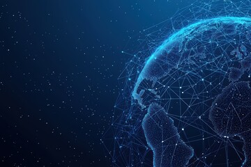 Global Connections Concept Abstract Web Visualizing Interconnectedness and Digital Networks