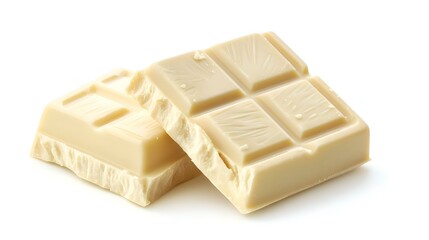 Sweet White Chocolate isolated on white