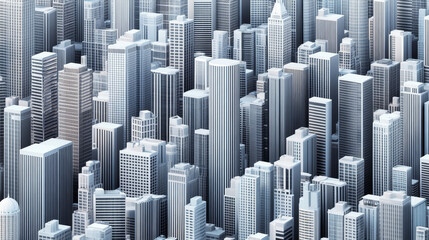 Obraz premium Skyscrapers buildings seamless pattern tower office city architecture house business apartment vector illustration