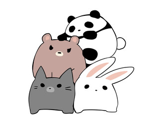 運動会 組体操 ねこ うさぎ くま パンダ