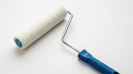 Paint Roller on White Background