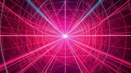Abstract Digital Tunnel: Futuristic Technology Art