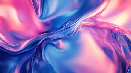 Obraz premium Stunning Abstract Background with Fluid Pink and Blue Waves, Representing Serenity and Modernity. Ideal for Website Banners, Digital Art, and Tech Presentations.