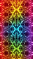 Abstract Rainbow Energy Flow: A Colorful Visual Meditation