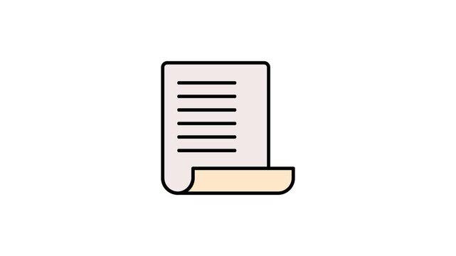 Contract sticker animation 4k motion looping on white background