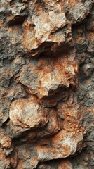 Awe-Inspiring Rocky Mountain Face, Detailed Texture, Natural Stone Wall