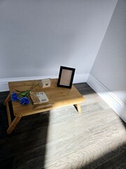 Whisper of Blue: Sunlight on Wood and Wonders