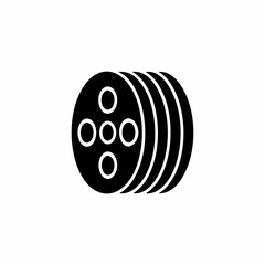 creative details cable spool icon vector illustration