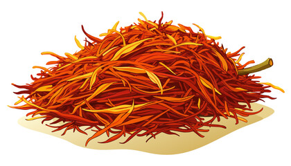 Fototapeta premium Dried saffron spice isolated on white background