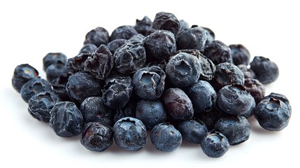 Pile of Blueberries isolated on white background