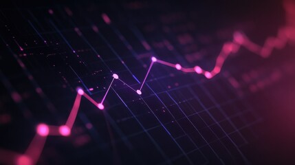 Low Light Grid Graph Line Chart, White Paper Texture, Data Visualization, Statistical Analysis, Business Report, Financial Chart, Infographic Design, Dark Background