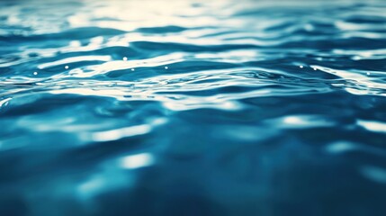Calm water underwater blurry texture blue background Symmetrical