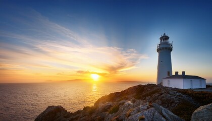 Fototapeta premium lighthouse at sunset