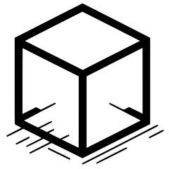 Cube logo silhouette