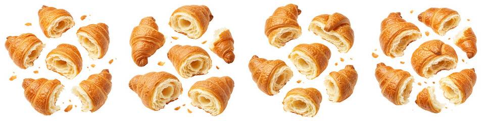 Set of Broken Croissant Pieces
