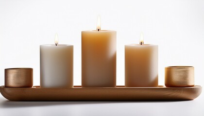 candles on a black background