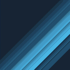 Obraz premium Abstract geometric poster with gradient lines in navy and blue, modern design