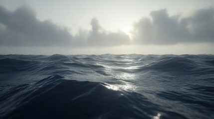 Obraz premium Dark Turbulent Seas Under Gloomy Overcast Skies